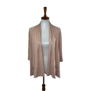 Angel of the North Anthropologie Cardigan Linen Pale Pink Size Medium